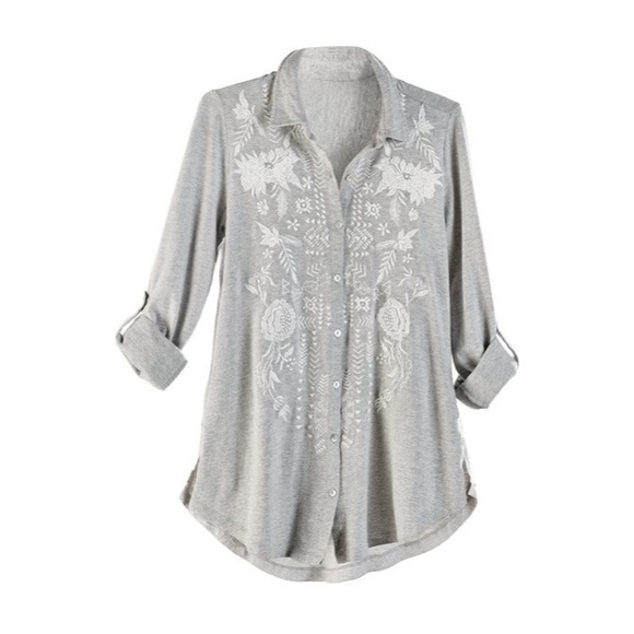 Soft Surroundings Tops - Soft Surroundings embroidered tunic madi NWOT XL